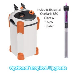 Aqua One AquaVogue 135 Litre Aquarium And Cabinet Oak 7 Aqua One AquaVogue 135 Litre Aquarium And Cabinet Oak -Serene Waters Aqua One Tropical Upgrade Ocellaris 850 and 150w Heater 04568.1674820644