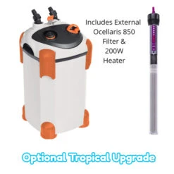 Aqua One AquaVogue 170 Litre Aquarium And Cabinet White Gloss 7 Aqua One AquaVogue 170 Litre Aquarium And Cabinet White Gloss -Serene Waters Aqua One Tropical Upgrade Ocellaris 850 and 200w Heater 69175.1674821372