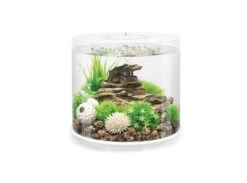 BiOrb Tube 15 Aquarium With Multi-Coloured Remote-Controlled LED Light - White