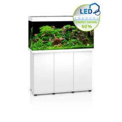 Juwel Rio 350 LED Aquarium And Cabinet White -Serene Waters Juwel rio 350 tank and stand white 23556.1572007479