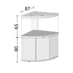 Juwel Trigon 350 LED Aquarium And Cabinet White -Serene Waters Trigon 350 dimensions 00520.1572102944