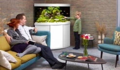 Juwel Trigon 350 LED Aquarium And Cabinet White -Serene Waters Trigon 350 white in situ 69594.1572103491