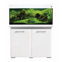 New Products 10 Aqua One AquaVogue 170 Litre Aquarium And Cabinet White Gloss