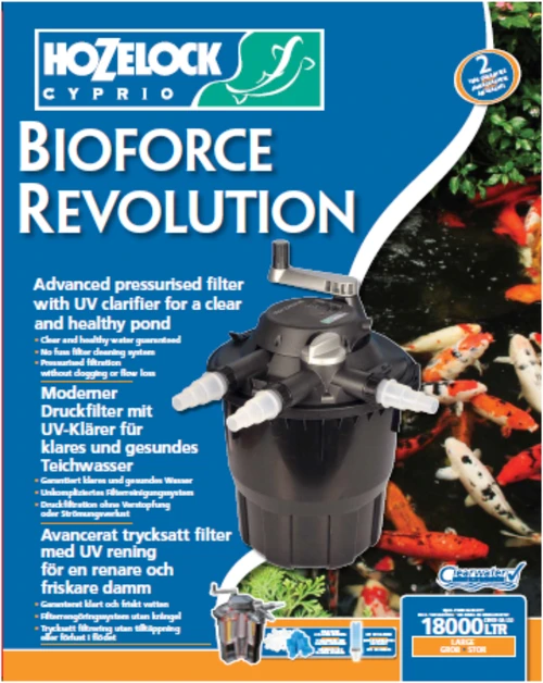Hozelock Bioforce Revolution 9000 Pond Filter Kit With Aquaforce Pond Pump 5 Hozelock Bioforce Revolution 9000 Pond Filter Kit With Aquaforce Pond Pump - Image 3