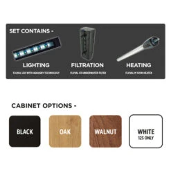 Fluval Roma 125 Black Aquarium & Cabinet -Serene Waters fluval aquarium black roma 125 72009.1695138681