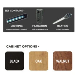 Fluval Roma 200 Walnut Aquarium & Cabinet -Serene Waters fluval aquarium walnut roma 200 12524.1695285483