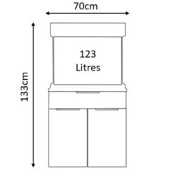 Aqua One Oak Style Urban 110 Aquarium & Cabinet -Serene Waters oakstyle 110 dimensions 16133.1613304541