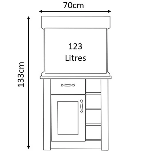 Aqua One Oakstyle Yorkshire Oak Aquarium And Cabinet 110 Litres 4 Aqua One Oakstyle Yorkshire Oak Aquarium And Cabinet 110 Litres - Image 2