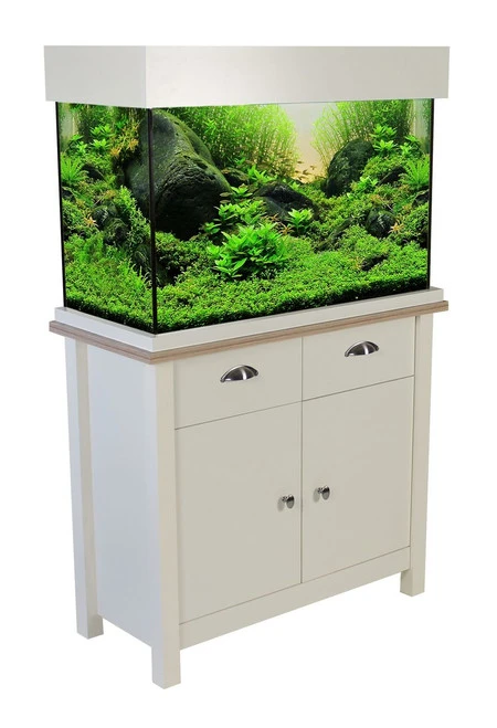 Aqua One Oakstyle Aquarium & Cabinet 145 Litres Soft White 2 Aqua One Oakstyle Aquarium & Cabinet 145 Litres Soft White