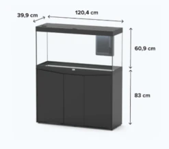 Aquatlantis Splendid 120 Grey With Cabinet -Serene Waters splendid 120 aquarium dimnesions 49508.1638707875